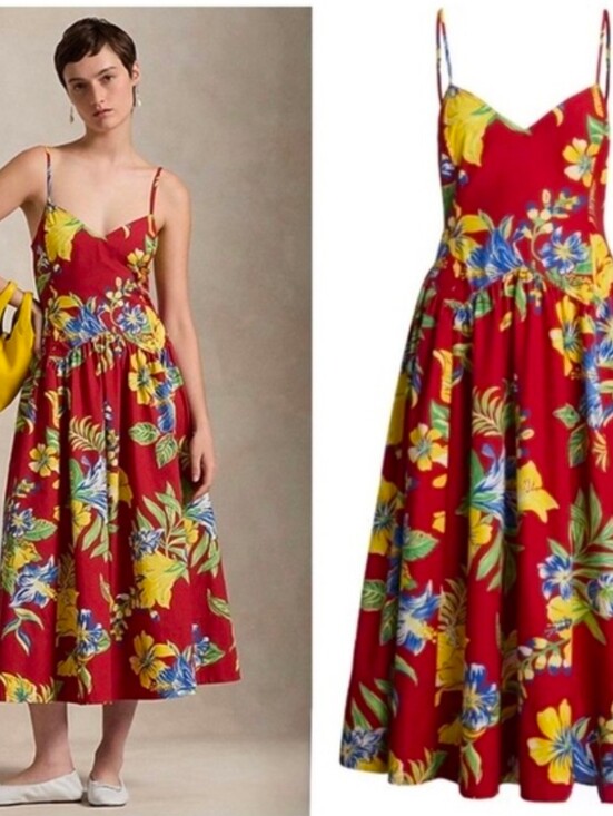 Polo Ralph Lauren Dresses & Skirts - NWTPolo Ralph Lauren Tropical Floral Sundress Spaghetti Strap Fitted BodiceSz 8